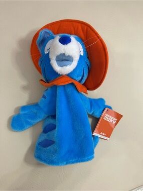 Imagine Your Story 2020 Blue Cat Hand Puppet 10" Plush Pretend Play New With Tag